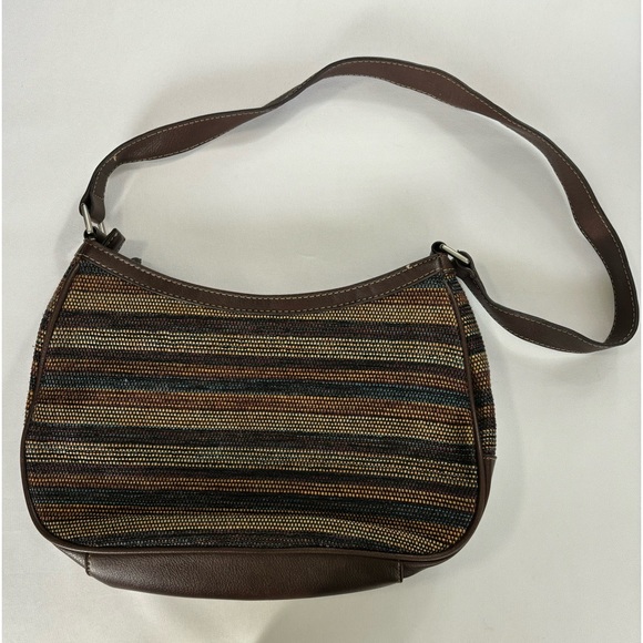 Liz Claiborne Vintage Ladies Brown Handbag 10" W x 7" H x 3" D Lots of Pockets - Picture 4 of 16